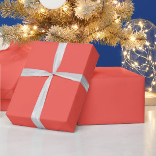 Papier Cadeau Corail vivant couleur solide