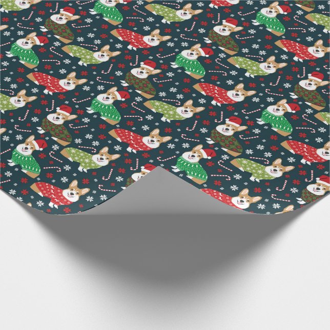 Papier Cadeau corgi xmas pulvérisateurs papier d'emballage (Coin)