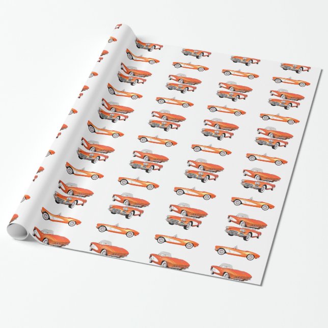 Papier Cadeau Corvette 1961 C1 : (Déroulé)