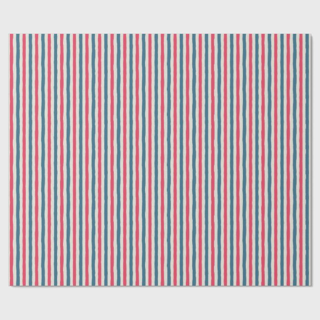 Papier Cadeau Cosmic Bloom Stripes (Plat)