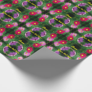 Papier Cadeau Cosmos Flower Trio Personnalisé