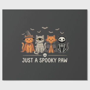 Papier Cadeau Costume de chat Halloween Spooky Paw Vector Design