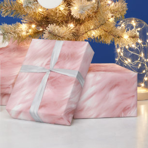Papier Cadeau Coton Bonbons Blush Rose Faux Fur