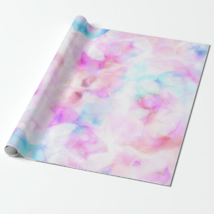 Papier Cadeau Coton Bonbons Couleurs d'aquarelle Glam fête d'ann