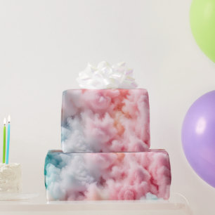 Papier Cadeau Coton Candy Pastel Abstrait