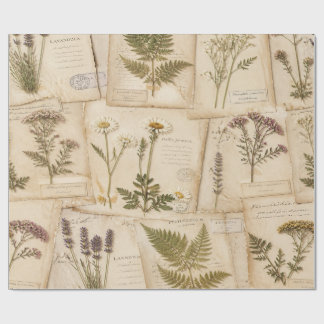 Papier Cadeau Cottagecore Herbarium Wrap