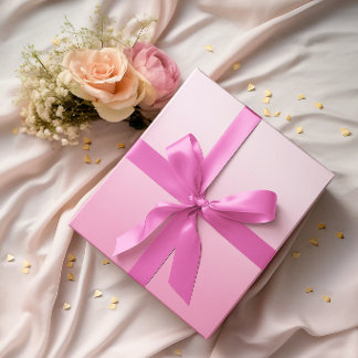 Papier Cadeau Cotton Candy Rose Dégradé Minimaliste Moderne