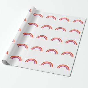 Papier Cadeau Coucher de soleil arc-en-ciel lesbien