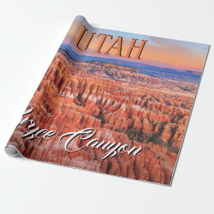 Papier Cadeau Coucher du soleil de l'Utah de canyon de Bryce
