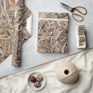 Papier Cadeau Couches de croustilles en bois Patiné