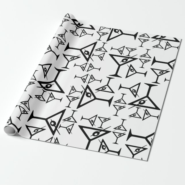 Papier Cadeau Couleur ARRIÈRE - PLAN des lunettes Martini (Déroulé)
