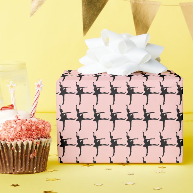 Papier Cadeau Couleur Arrière - plan personnalisée Ballerina (Fête d'anniversaire)