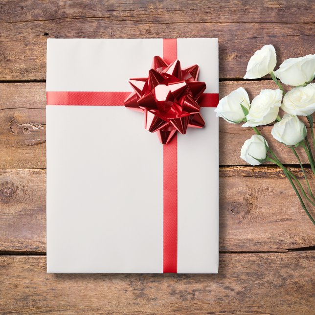 Papier Cadeau Couleur blanche et solide | Classique | Élégant (Créateur téléchargé)