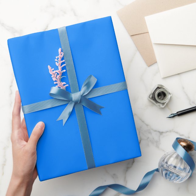 Papier Cadeau Couleur bleu azur clair ton (Cadeaux)
