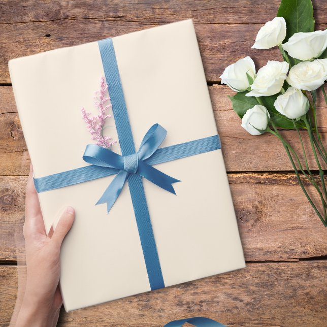 Papier Cadeau Couleur crémeuse Pearl Solide | Classique | Élégan (Créateur téléchargé)