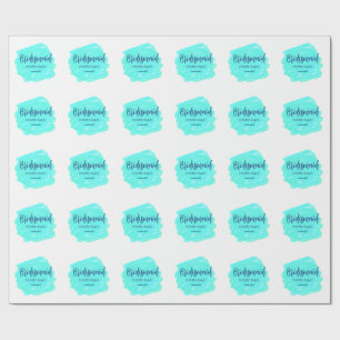 Papier Cadeau Couleur d'aquarelle bleu clair de Bridesmaid ajout