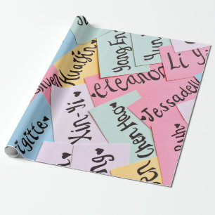 Papier Cadeau Couleur des cartes de nom