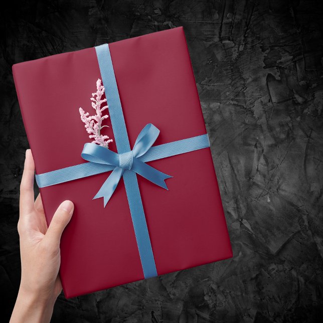 Papier Cadeau Couleur solide bordeaux (Créateur téléchargé)