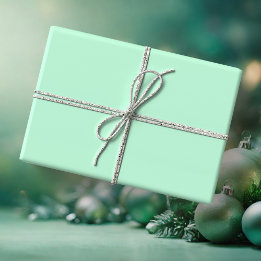 Papier Cadeau Couleur solide de la menthe d'hiver