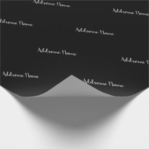 Papier Cadeau Couleur solide Moderne Noir Noir de base