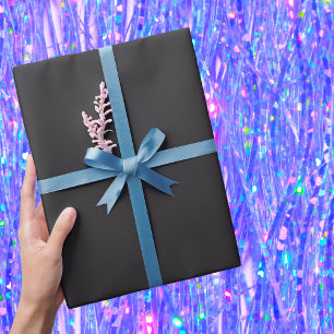 Papier Cadeau Couleur solide noire