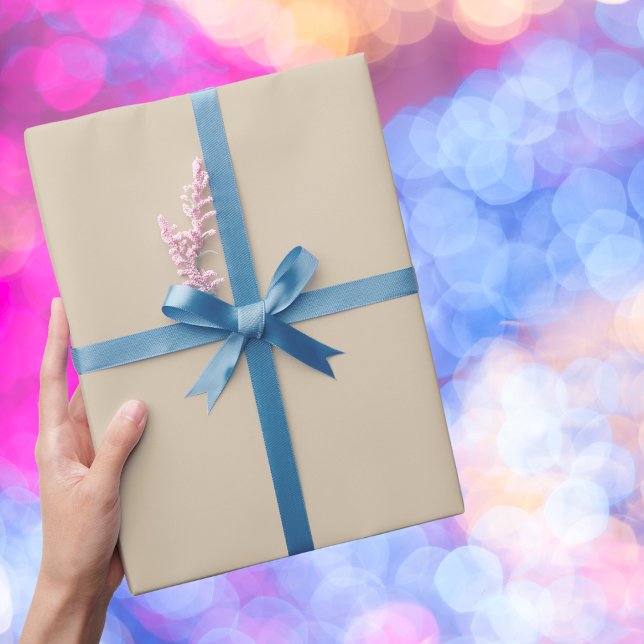 Papier Cadeau Couleur solide Tan Plus Douce (Créateur téléchargé)