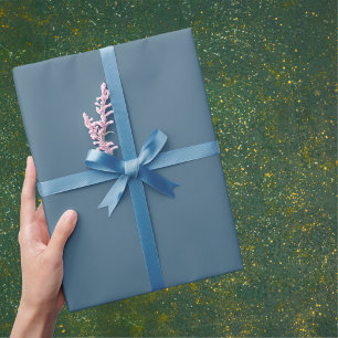 Papier Cadeau Couleur uni bleu épais