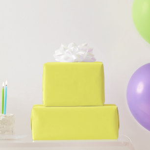 Papier Cadeau Couleur uni jaune canari
