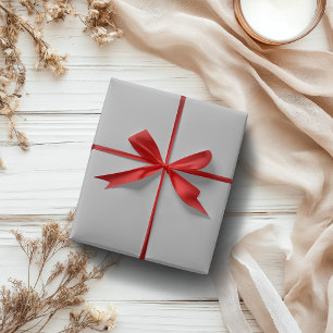 Papier Cadeau Couleur unie métallisée argentée   Classique   Élé