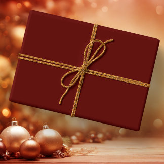 Papier Cadeau Couleur unie vin de Noël