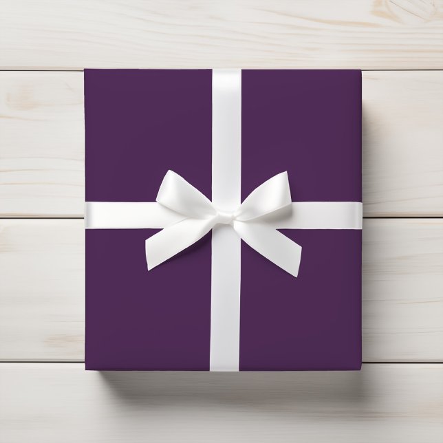 Papier Cadeau Couleur violet foncé solide moderne (Créateur téléchargé)