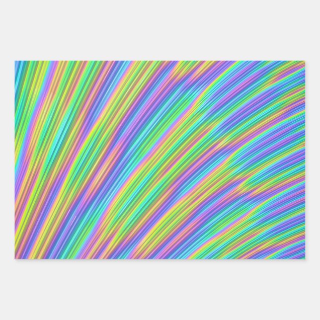 Papier Cadeau (Couleurs Arc-en-ciel Abstraites) (Devant)