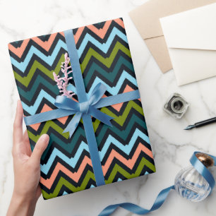 Papier Cadeau Couleurs Chevron