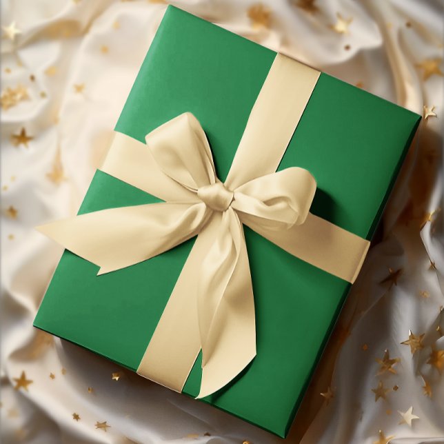 Papier Cadeau Couleurs classiques - Vert traditionnel - Rouleau  (Créateur téléchargé)