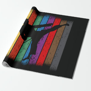 Papier Cadeau Couleurs de ceinture karaté Silhouette