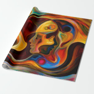 Papier Cadeau Couleurs de la série Mind. Conception en éléments