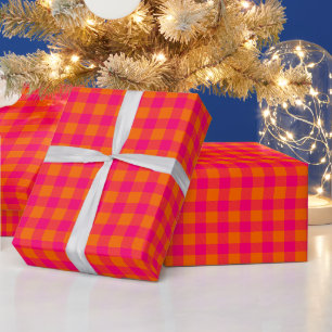 Papier Cadeau Couleurs DIY Buffalo Plaid Tartan SM SV Orn Ras Ro