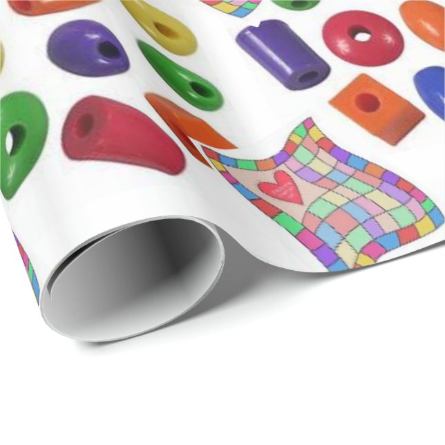 Papier Cadeau Couleurs du papier à envelopper brillant (Coin rond)