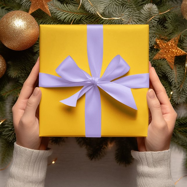 Papier Cadeau Couleurs tendance - Couleur jaune Sunburst - Roule (Créateur téléchargé)