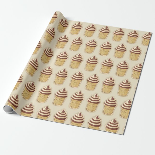 Papier Cadeau Coupe de glace deux saveurs (Déroulé)