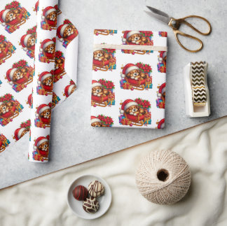 Papier Cadeau Coupe de Noël à quatre