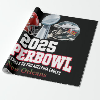 Papier Cadeau Coupe du Super Bowl 2025