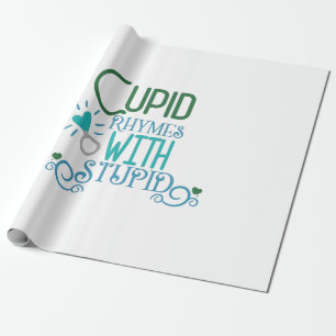 Papier Cadeau Couple Cadeau Rhymes Cupides Avec Stupide