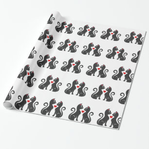 Papier Cadeau Couple cas in love - Choose background color