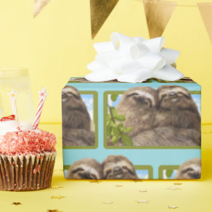 Papier Cadeau Couple de paresseux
