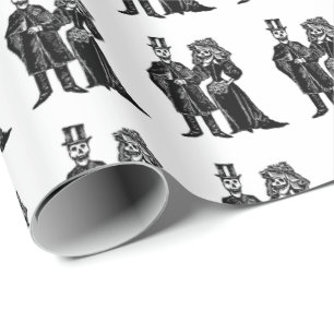 Papier Cadeau Couple de squelette - Papier à envelopper (Personn