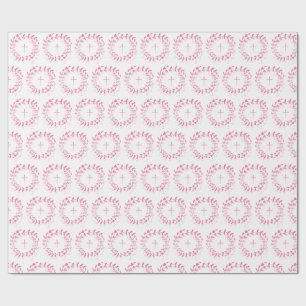 Papier Cadeau Courbe et croix roses de communion