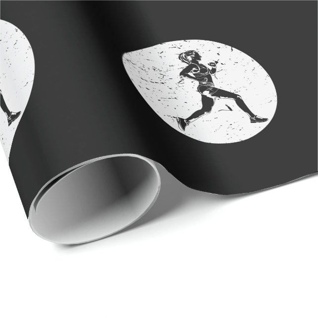 Papier Cadeau Coureuse entraînée pour la prochaine longue distan (Coin rond)