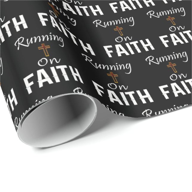 Papier Cadeau Courir sur le coureur de la foi (Coin rond)