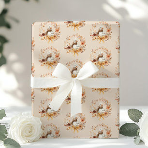 Papier Cadeau Couronne de fête automnale Silly Goose Baby shower